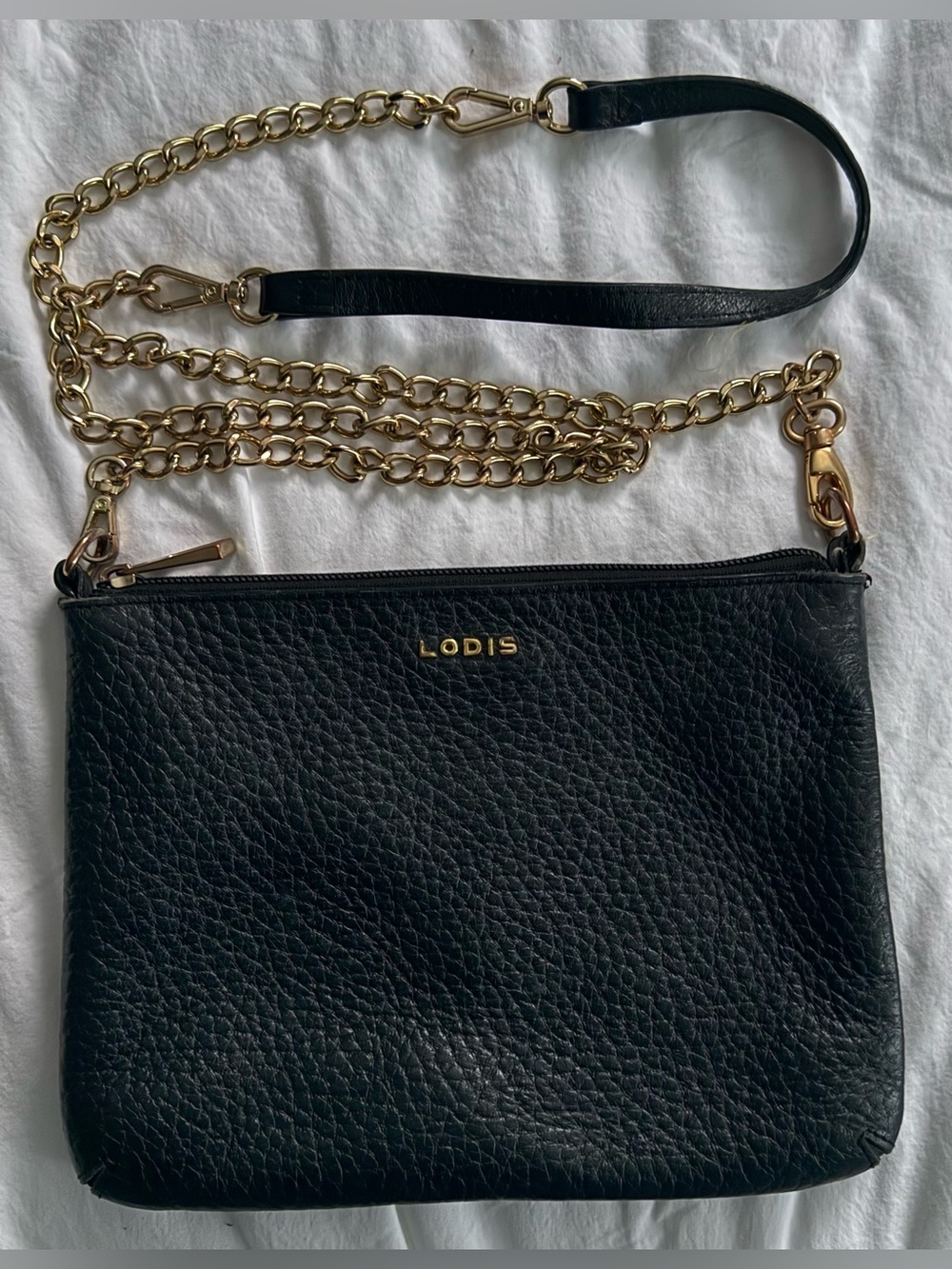 Versatile Black Leather 5-in-1 Convertible Bag - by Lodis